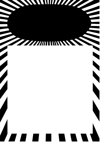 The image shows a black and white striped pattern with no distinguishable content within it.