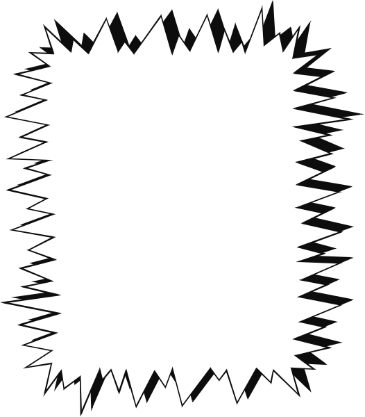 The image shows a black square with white lines creating an abstract pattern that resembles sound waves emanating from it.