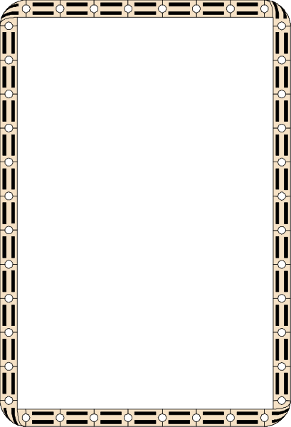 The image shows a black and white pattern with intricate designs that resemble an abstract representation of architecture or machinery within what appears to be a square frame.