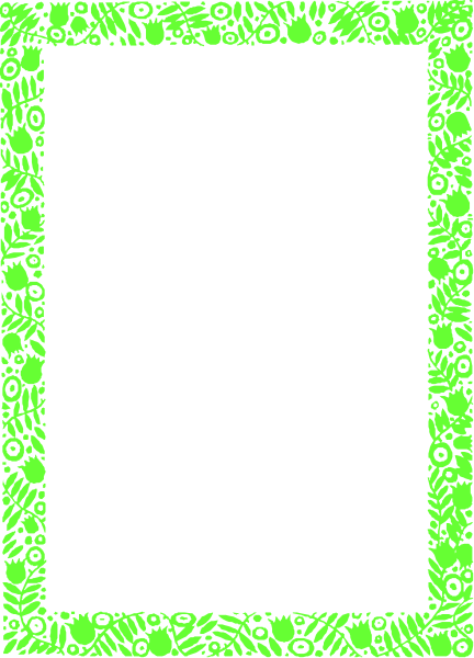 The image shows a green square with white dots on it inside another larger black rectangle that is outlined by a thin line of small circles in various shades of gray.