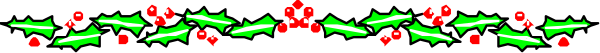 The image shows a Christmas garland with red berries on it against a gray background.