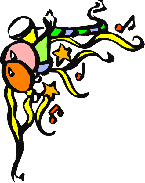 The image shows a stylized cartoon of an animated character with colorful hair that resembles flames on top of its head, holding what appears to be a guitar in one hand while standing against a black background.