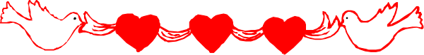 The image shows a gray background with red hearts on top of it forming an abstract design that resembles birds flying together in formation; there is no text present within this small clip-art image.