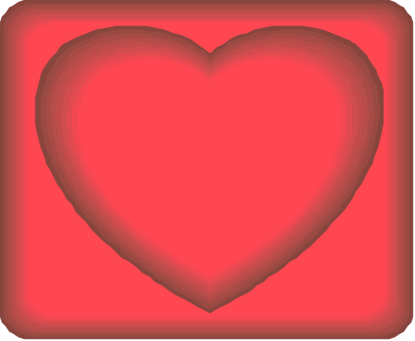 The image shows a red heart shape with two smaller hearts inside it on what appears to be an electronic device screen displaying this graphic as part of its interface design.