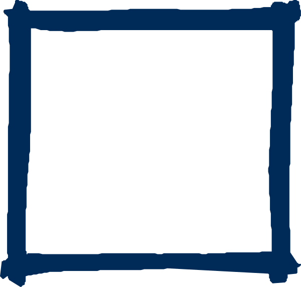 The image shows a simple blue square with white borders on top of it.