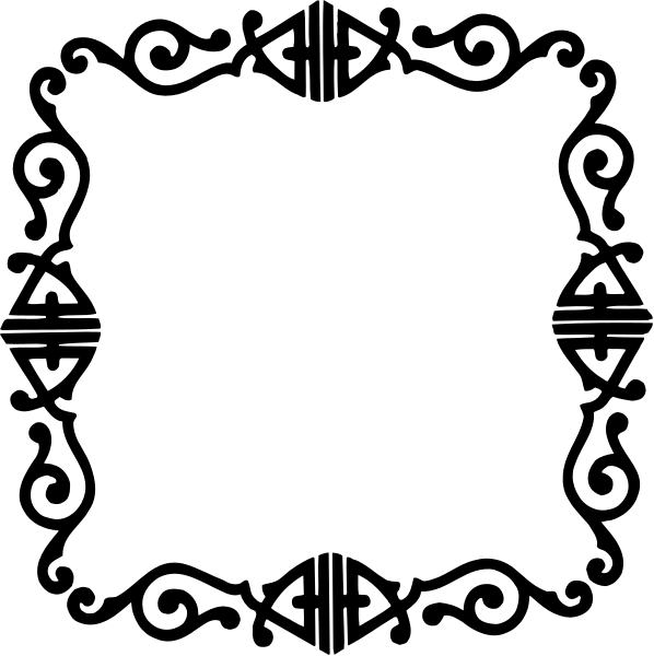 The black and white image shows a simple geometric pattern consisting of six interconnected lines forming an octagon with four triangles on each side.