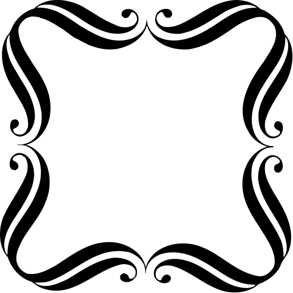 The image shows a white square with an intricate black design that resembles a stylized leaf pattern within it.