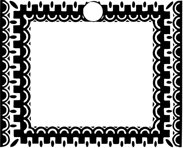 The image shows a blackboard with white chalk marks inside an enclosed frame within what appears to be a larger square border on a light background.