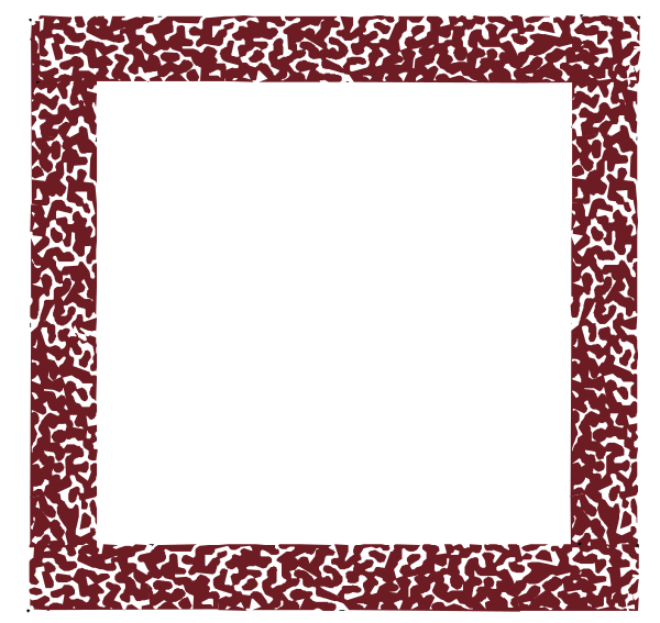 The image shows a red square with white dots inside it on top of what appears to be an abstract pattern resembling tiles in shades of gray and black.