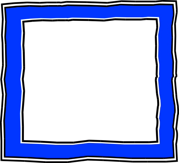 The image shows a simple blue square with white lines forming an outline of it on what appears to be a gray background.