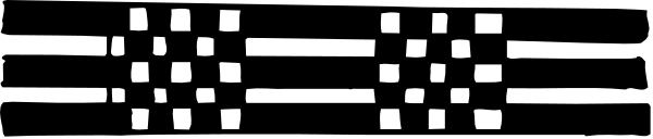 The image shows a gray background with an abstract pattern that resembles digital noise on top of what appears to be a horizontal line segmented into smaller segments at regular intervals along its length; there is no text, people, animals, actions, setting, objects or colors described in this clip-art.