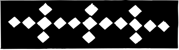 The image shows a pattern of black diamonds on a white background with no other discernible elements present.