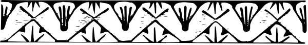 The image shows a black and white pattern with various shapes that resemble leaves on branches against a gray background.