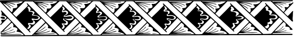 The image shows a black and white pattern with diamond shapes forming an intricate design on what appears to be fabric or paper material.