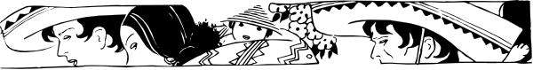 The image shows a black and white photo of an old car with two visible figures inside it; however, due to its low resolution, no further details can be confidently provided about them.