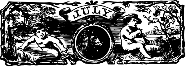 The black and white photo shows a vintage metal sign with an intricate design featuring classical figures such as gods of mythology on either side of what appears to be a shield in the center; there is also text atop, but it's not legible due to resolution limitations.