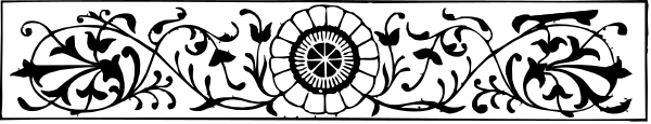 The image shows a decorative border with intricate patterns resembling floral designs on what appears to be an architectural element such as molding or trimming against a plain background.