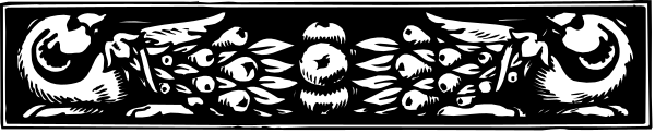 The image shows a black and white illustration of an abstract design with various shapes that could be interpreted as stylized representations of birds in flight against a dark background.