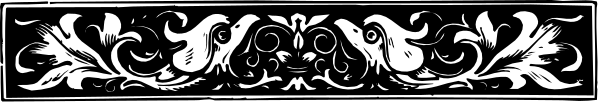 The image shows a decorative border with an intricate design featuring scrollwork against a plain background.