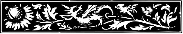 The image shows a decorative border with floral patterns on it against a plain background.