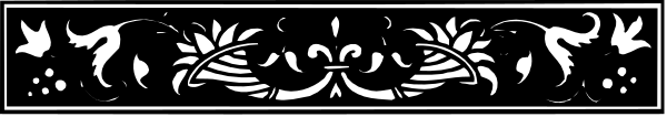 The image shows a decorative border with intricate patterns resembling filigree work on what appears to be an architectural element such as a window sill or mantelpiece.