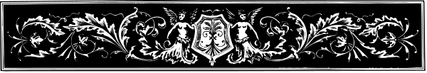 The image shows a decorative border with intricate patterns at its center against a plain background.