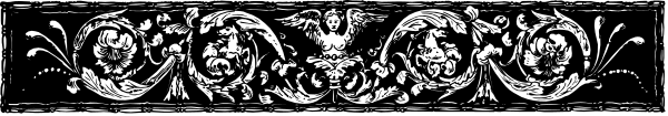The black and white photo shows a decorative molding with intricate designs on it against an indistinct background that does not provide any additional context about its location or purpose.