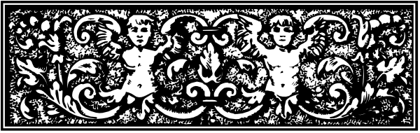 The image shows a decorative molding with intricate patterns on it against an indistinct background that appears to be grayish in color.