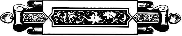 The black and white photo shows a decorative metal bar with intricate designs on it placed against an indistinct background.