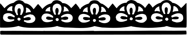 The image shows a black and white pattern with floral designs on it.