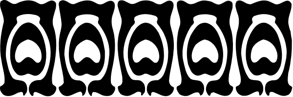 The image shows a row of black eyes with white pupils on an otherwise grey background; there is no text present within this small clip-art image.