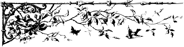 The black and white photo shows a long rectangular object with intricate designs on it that resemble leaves or flowers along its length; there is no text present in this image.