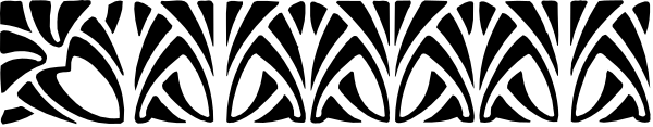 The image shows a gray background with two black shapes resembling eyes on either side of what appears to be an open mouth in between them; there is no text present within this small clip-art image.