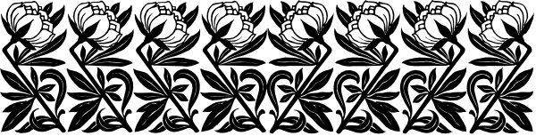 The image shows a black and white pattern with various shapes that resemble stylized birds flying across it.
