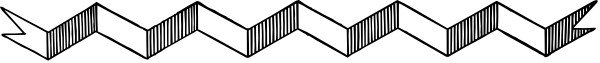 The image shows a black and white line drawing of an abstract pattern with geometric shapes resembling zigzags on what appears to be a gray background.