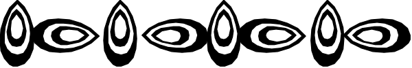 The image shows a row of droplets with varying sizes against an unseen background.