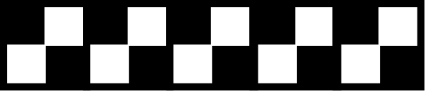 The image shows a checkered pattern with alternating black squares on white backgrounds forming lines across it.