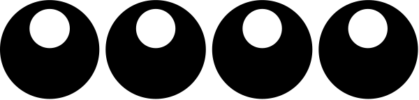 The image shows a gray background with black dots arranged horizontally across it at varying intervals from left to right.