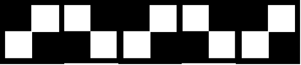 The image shows a gray background with white checkered lines forming an abstract pattern across it.
