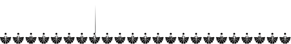 The image shows a long black line with white dots on it against an off-white background.