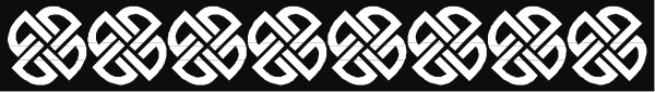 The image shows a long line of interconnected symbols resembling Celtic knots on what appears to be an abstract background with no distinct features that suggest any specific location or time period.