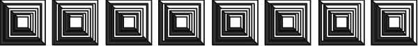 The image shows a long line of black squares with white borders against a gray background.