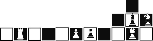 The black and white chess game with pieces on a board.