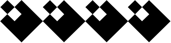 The image shows a gray background with black text that reads "1234567890" arranged in two rows of four numbers each on either side of an equal sign symbolizing balance or symmetry, which is also represented by three white diamonds aligned vertically between the number sequences.