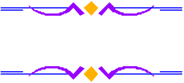 The image shows a purple line with two yellow dots on it against a gray background.