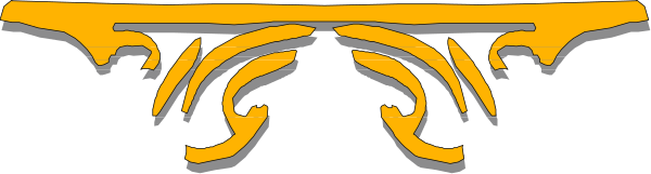 The image shows a stylized graphic of an abstract design with geometric shapes resembling leaves on either side of what appears to be a central vertical element that could represent a stem or branch.