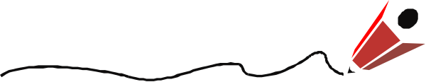 The image shows a red arrow pointing to an unidentified object on what appears to be a gray surface with black lines forming shapes around it.