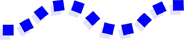 The image shows a blue line with white dots on it against a grey background.
