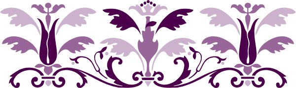 The image shows a purple decorative border with intricate designs against a gray background.