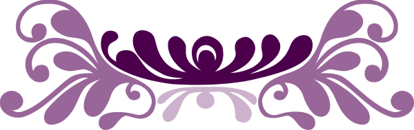 The image shows a purple decorative border with intricate designs on either side of it against a grey background.